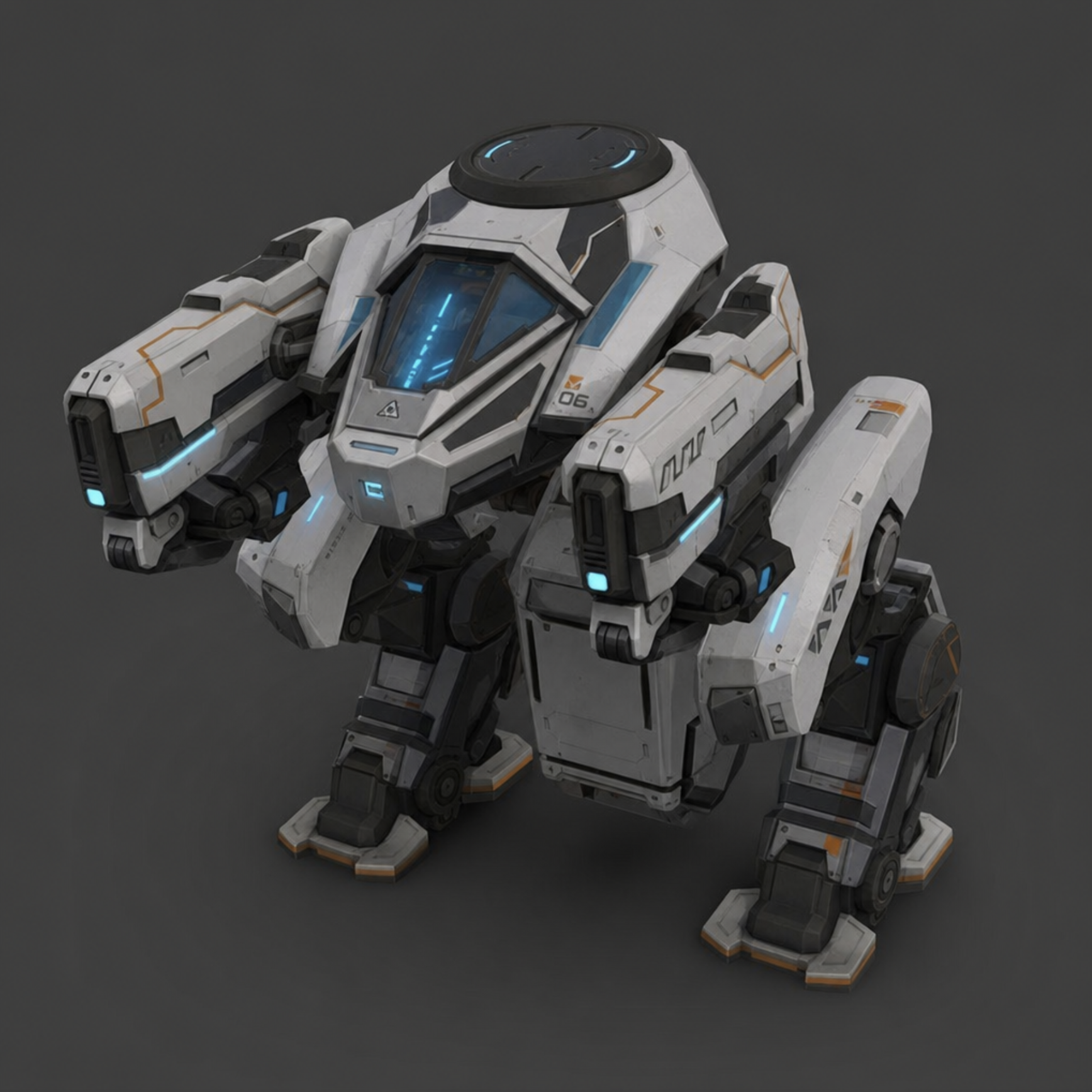 A futuristic 3D model with AI-generated textures