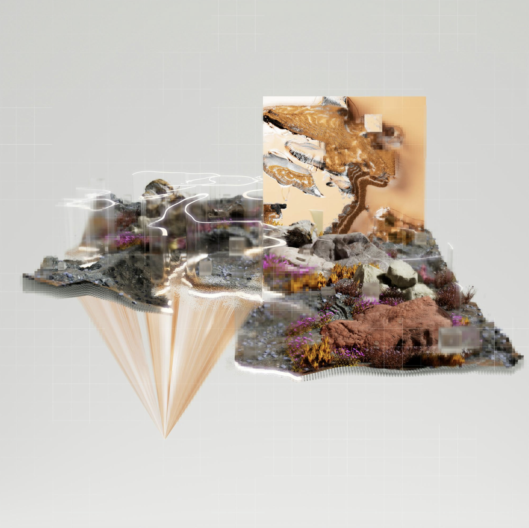 Diagram showing integration between AI texture and 3D model generators