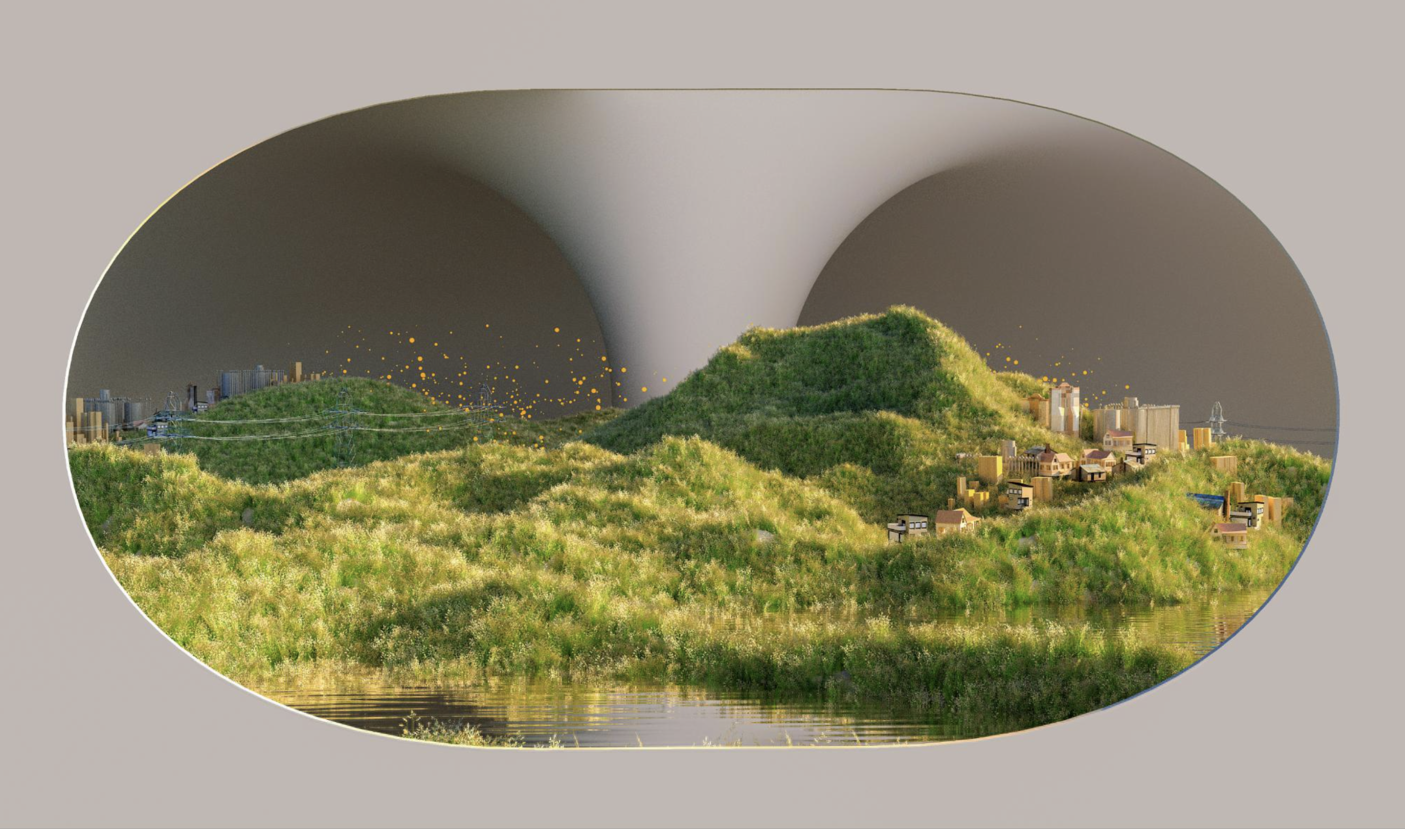 Realistic game environment generated by AI textures